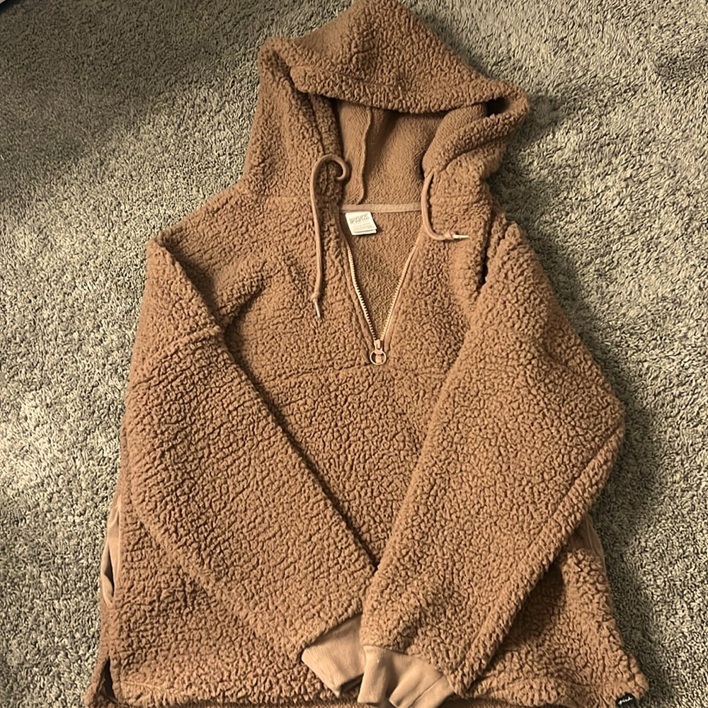 Pink/victoria’s secret half zip hoodie